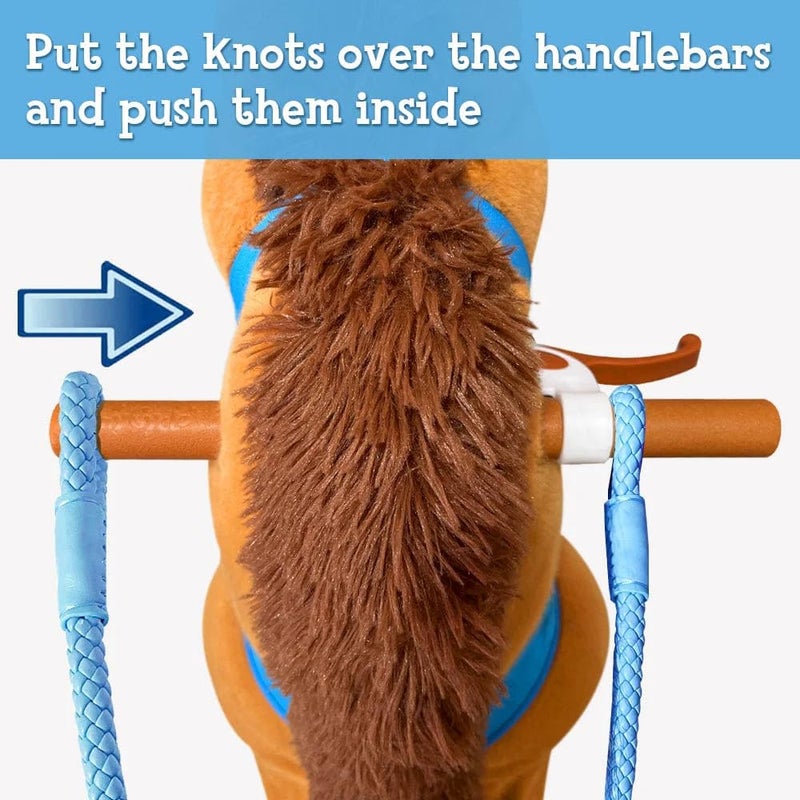 PonyCycle Ride on Horse Cowboy Blue Reins fit for Model X Size 3& 4 and Model U/E Size 3& 4& 5 - Image 4